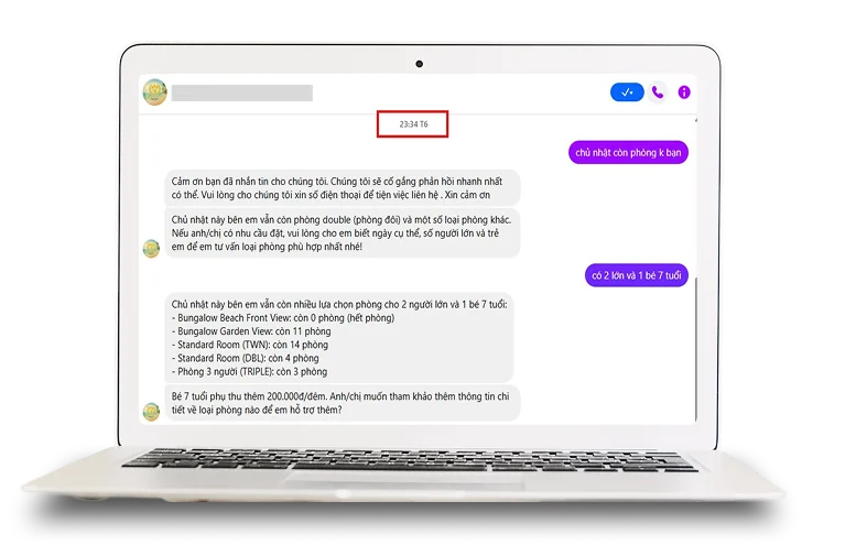 The bot answering guests around the clock