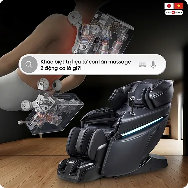 The chatbot advising a customer on a massage chair