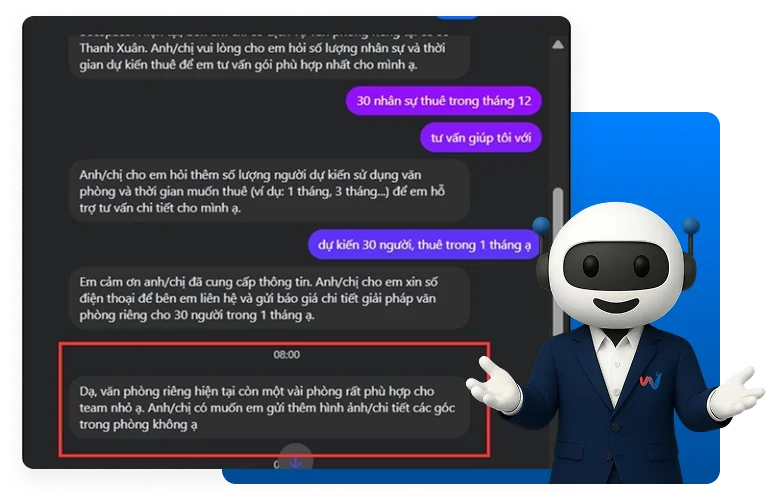 The bot following up on a quiet thread