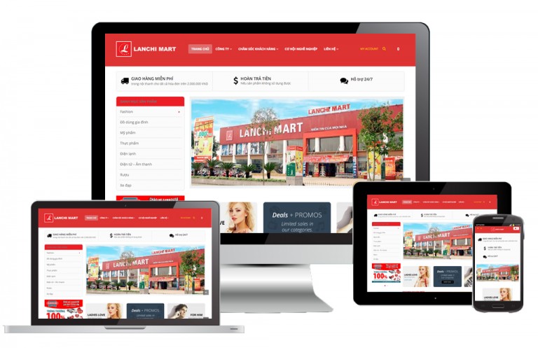 website tương thích với điện thoại di động