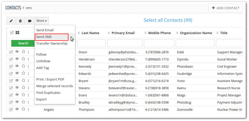Marketing SMS với Vtiger CRM Marketing SMS với Vtiger CRM