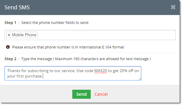 Marketing SMS với Vtiger CRM Marketing SMS với Vtiger CRM