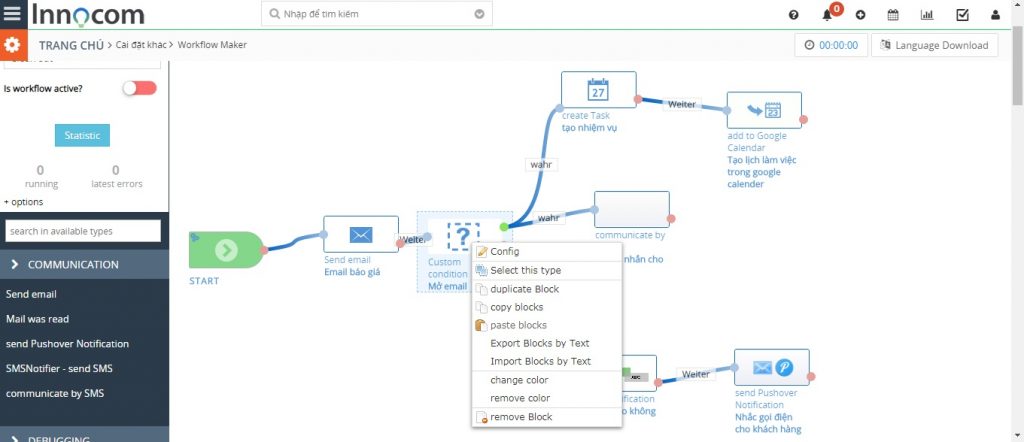 workflow chăm sóc khách hàng