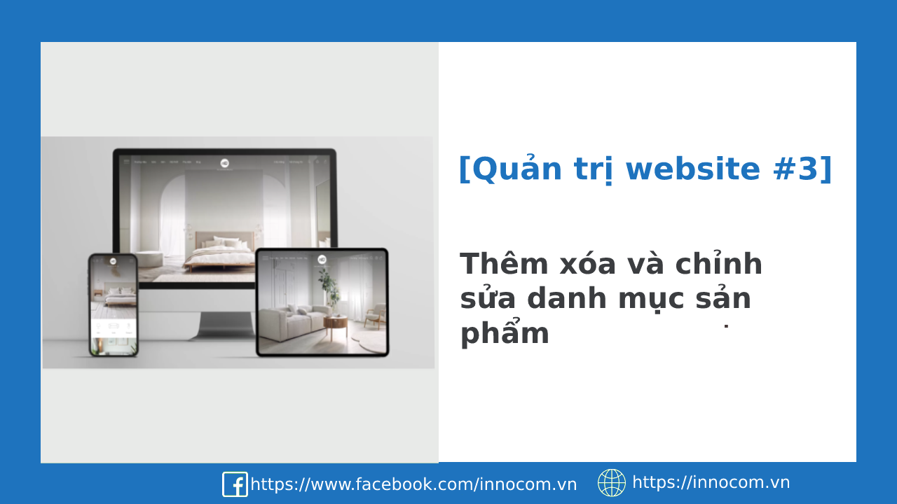Thêm xóa và chỉnh sửa danh mục sản phẩm