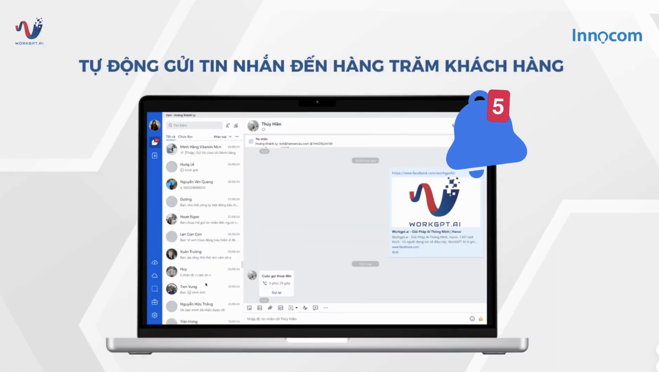 Tính năng gửi tin nhắn Zalo hàng loạt WorkGPT.ai – Tiết kiệm thời gian, tăng hiệu quả bán hàng