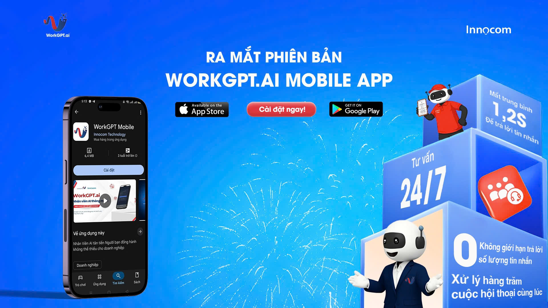 WorkGPT AI ra mắt phiên bản mobile app – “Trợ lý AI đồng hành mọi lúc, mọi nơi”