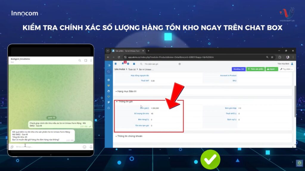 WorkGPT AI tự động quản lý hàng tồn kho