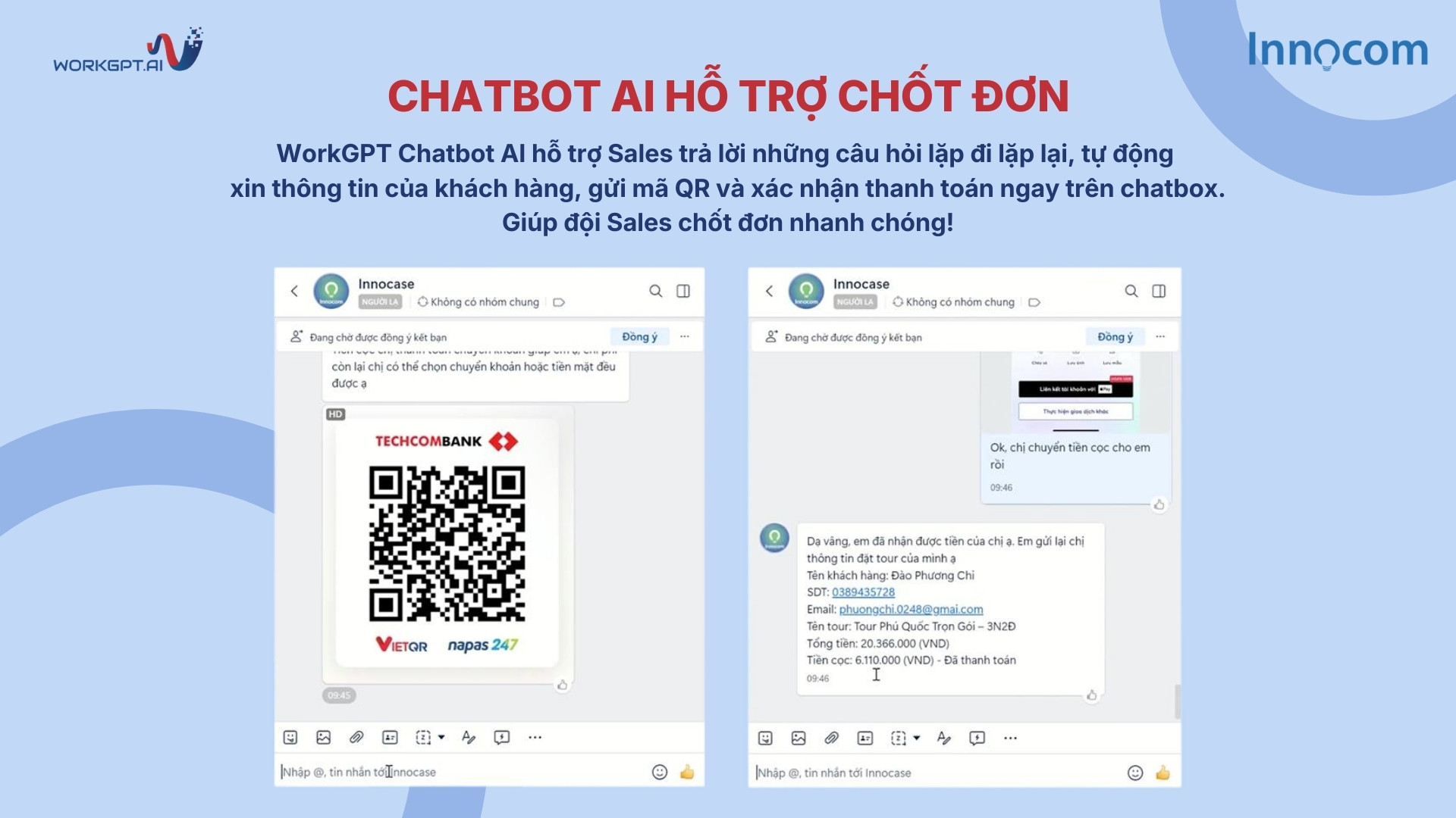 WorkGPT Chatbot AI hỗ trợ chốt đơn
