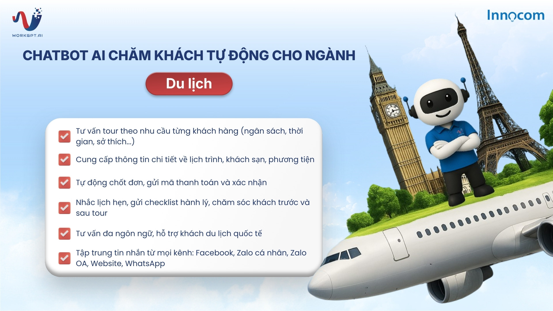 WorkGPT Chatbot AI – Giải pháp thông minh cho ngành Du lịch