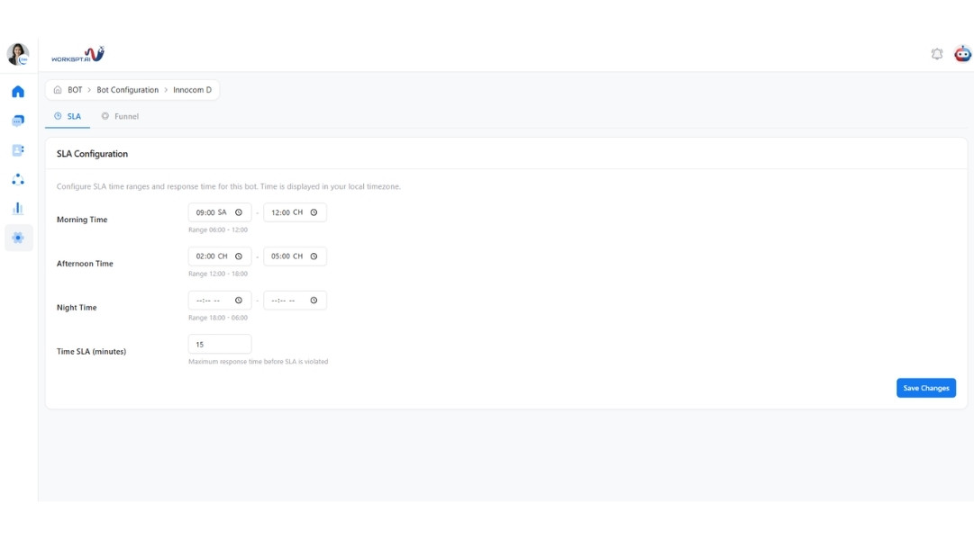 SLA configuration
