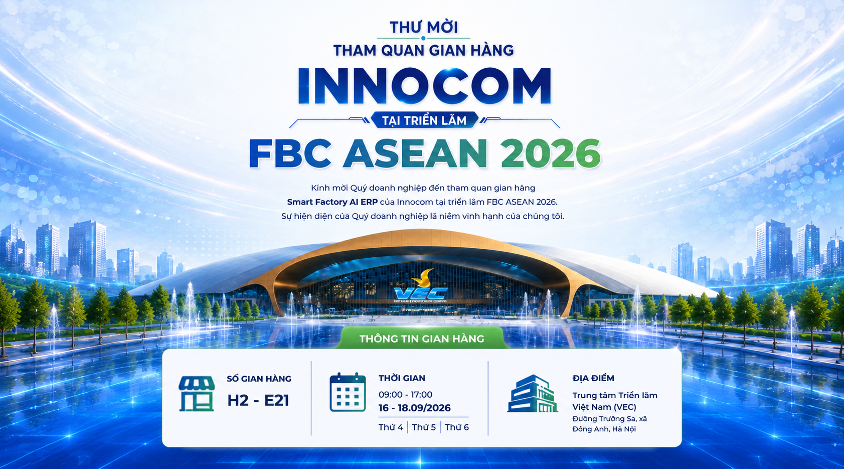 INNOCOM will join FBC ASEAN 2026 - The 10th International Manufacturing Trade Fair