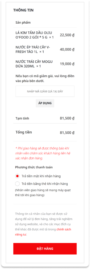 Payment Step 3
